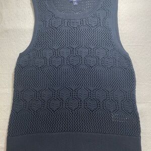 SPLENDID Honore Cotton Crochet Tank In Navy small vest
Boho granny quiet luxury